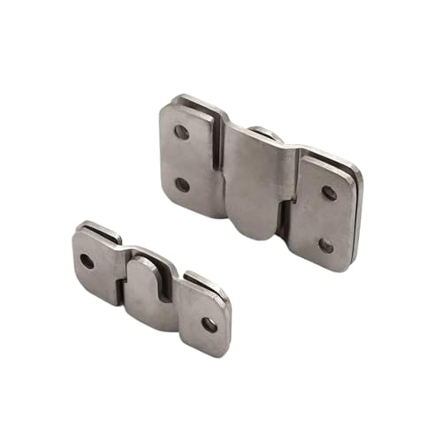 ZHUNTESM 4-stück/2-Set Edelstahl Ineinander greifen Hängen Schnallen Flach-Montieren Möbel Anschlüsse Wand Bild Rahmen Haken Display(Large-Double-Hole) von ZHUNTESM