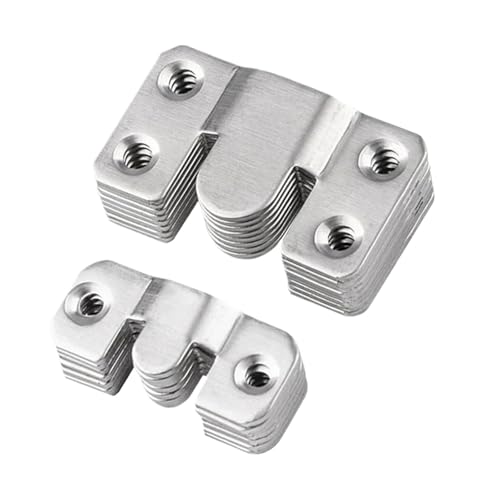 ZHUNTESM Edelstahl-Einbauhaken for Möbel, 10 Stück Wandhalterung, Aufhänger, Displayrahmen(44x19x2mm) von ZHUNTESM