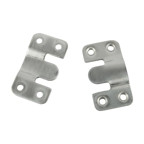 ZHUNTESM Edelstahl-Einbauhaken for Möbel, 8 Stück Wandhaken for Displayrahmen(54x30x2mm) von ZHUNTESM