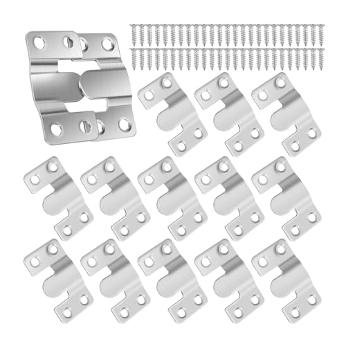 ZHUNTESM Eingebetteter Bilderrahmen-Verbindungshaken aus Edelstahl, 10 Stück for Wanddisplayrahmenmöbel(44x19x2mm) von ZHUNTESM