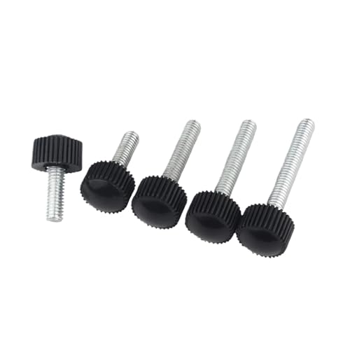 Zylinderkopf-Griffschraube mit geradem Gewinde, 5 Stück Rändelgriffschraube aus Edelstahl(M4X20mm) von ZHUNTESM