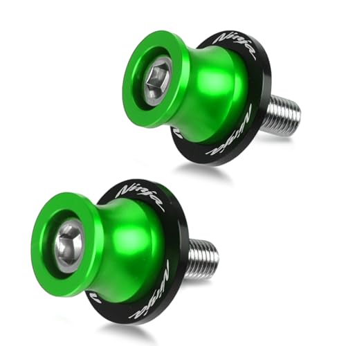 2 Stück Universal M8 Schwingenklinken Ständer Schwingenspulenstützen für Ninja 650 2017–2022 Ninja 400 Z400 2018–2022 Ninja 1000SX 2020–2022 (grün) von ZHUOWU