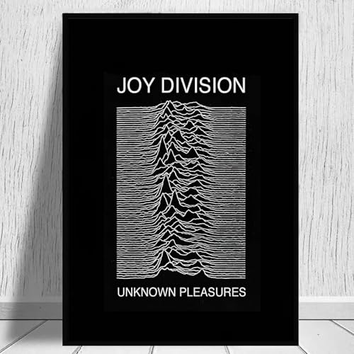 Joy Division Unknown Pleasures Schwarz-Weiß-Poster, Druck auf Leinwand, Gemälde, Plattencover, Kunstalbum, Wanddekoration für Zimmer, Zuhause, 70 x 100 cm, rahmenlos Joy Division Unknown Pleasures Schwarz-Weiß-Poster, Druck auf Leinwand, Gemälde, Plattencover, Kunstalbum, Wanddekoration für Zimmer, Zuhause, 70 x 100 cm, rahmenlos von ZHUOYA