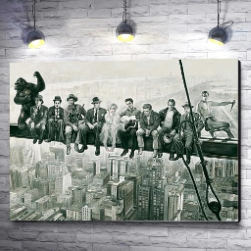 ZHUOYA Lunch Atop A Skyscraper Posterdrucke für Wohnzimmer, Heimdekoration, Popkultur-Prominente auf Leinwand, Wandkunst, 80 x 120 cm, rahmenlos ZHUOYA Lunch Atop A Skyscraper Posterdrucke für Wohnzimmer, Heimdekoration, Popkultur-Prominente auf Leinwand, Wandkunst, 80 x 120 cm, rahmenlos von ZHUOYA
