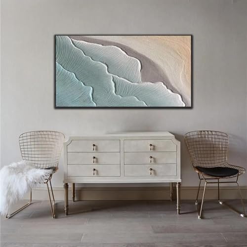 ZHUOYA Ölgemälde auf Leinwand, Motiv: Meer, Urlaub, Meereslandschaft, strukturierte Wandkunst, blauer Himmel, Wolken, Wandbild, Segelboot, Heim-/Wohnzimmerdekor, gemalt, 80 x 120 cm, rahmenlos ZHUOYA Ölgemälde auf Leinwand, Motiv: Meer, Urlaub, Meereslandschaft, strukturierte Wandkunst, blauer Himmel, Wolken, Wandbild, Segelboot, Heim-/Wohnzimmerdekor, gemalt, 80 x 120 cm, rahmenlos von ZHUOYA