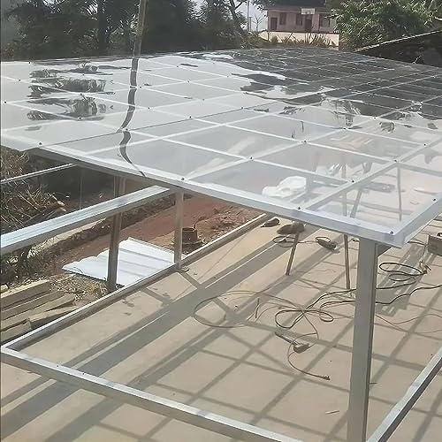 Dachplatten aus Polycarbonat,Transparente Acryl Plastik Platten,Stoßfestes PC Endurance Board,Wasserdicht,Anti-UV,Für Gewächshaus Terrassen Balkon Sicherer Zaun Sonnenräume (0.6x4m) von ZHUOZ1T