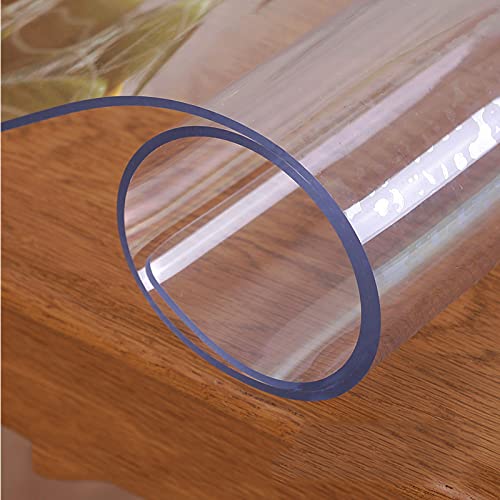 Transparente Tischdecke,PVC Schutztischdecke,Tischschutzfolie,Anti Hot Tischmatte,Abwaschbar Tischabdeckung,Tischdecken Wasserdicht für Esszimmer Büro,2mm Dick,Größe wählbar (60 * 60cm) von ZHUOZ1T