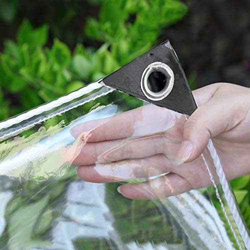 Wasserdichte Transparente Plane mit Ösen,Wetterfeste Plane Strapazierfähige Vordächer Faltbar PVC Folie,0,3mm Regenschutz Abdeckplane,für Gartenmöbel,Blumenpflanzen,Anpassbare(1.2x4m/3.9x13.1ft) von ZHUOZ1T
