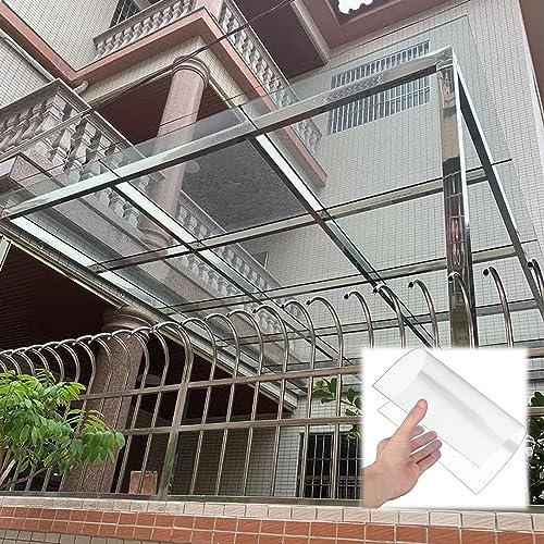 ZHUOZ1T 1,5mm Polycarbonat-Platte Kunststoff-Dachplatte,Transparent Isolierteplatte,Gewächshausplatten,Stoßfestes PC Endurance Board,Beidseitiger UV-Schutz,Verschiedene Größen (1m x 5m) von ZHUOZ1T