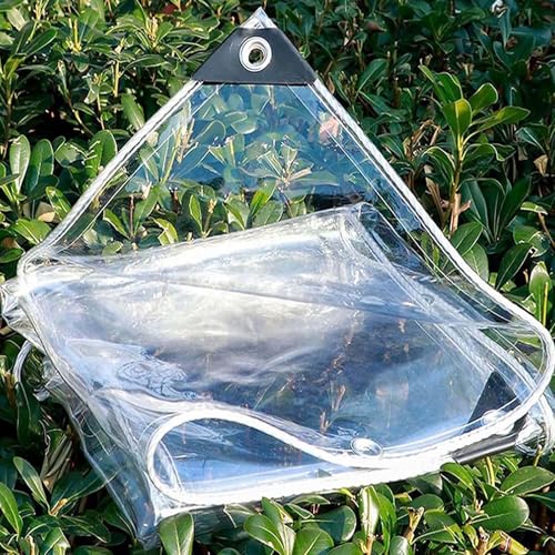 ZHUOZ1T Abdeckplane Wasserdichte mit Ösen,Transparente Plane Regenschutz Wetterfeste,Pflanzenisolierung,Möbel staubdicht,für Gartenmöbel Pflanzen Gewächshaus Pet Hutch Dach (120cm x 700cm) von ZHUOZ1T