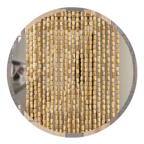 ZHUOZ1T Bambus Perlenvorhang,Hängender Retro Holzperlenvorhang,Handarbeit Natur Türvorhang,Fadenvorhang,Dekorative Sichtschutz Tür Vorhang,Raumteiler (60cm x 250cm(61 Stränge)) von ZHUOZ1T