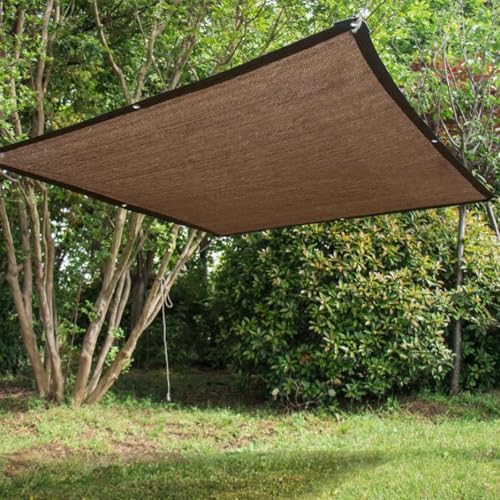 ZHUOZ1T Braun Sonnenschutznetz,95% Garten Schattennetz,Sonnenschutz UV-Schutz,Schattierungsnetz Plane Mit Ösen,für Terrasse,Garten,Terrasse,Gewächshaus,Pflanzendecke (700cm x 1200cm) von ZHUOZ1T