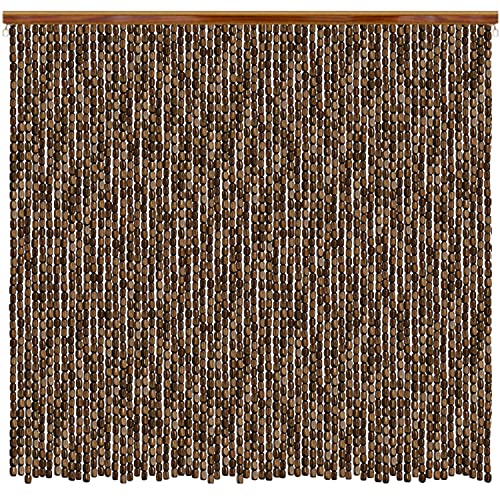 ZHUOZ1T Hölzern Perlenvorhang Fadenvorhang Hängender Türvorhang Retro Holzperlenvorhang,Dekorative Teilervorhang,für Schlafzimmer Wohnzimmer Türen Fenster,Breite×Höhe (70cm x 200cm(88 Stränge)) von ZHUOZ1T