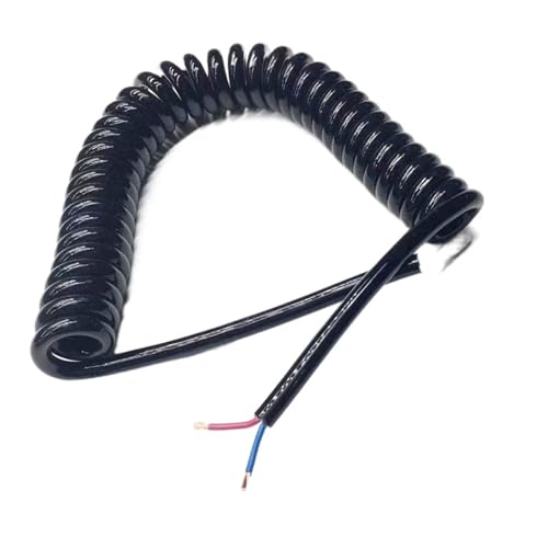 2-adriges Federspiralkabel, Teleskopdraht, 24 AWG, 20 AWG, 17 AWG, 14 AWG, 2,5–7,5 Meter, Netzkabel, erweiterbarer Draht, Solarummantelung(24 Awg,7.5meter) von ZHURDFT