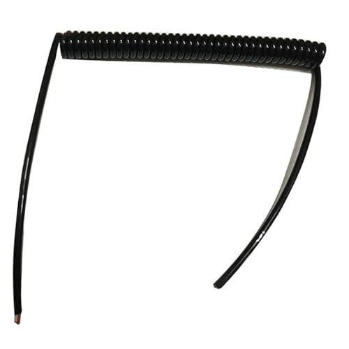 2-adriges Wellfederkabel, 0,7 mm², quadratisch, 2,5 m, 5 m, 7,5 m, Innendurchmesser 6 mm, flexibler Spiralschlauch, Kabel, einziehbare Spule(Line length 5 meter 2core 0.7mm2) von ZHURDFT