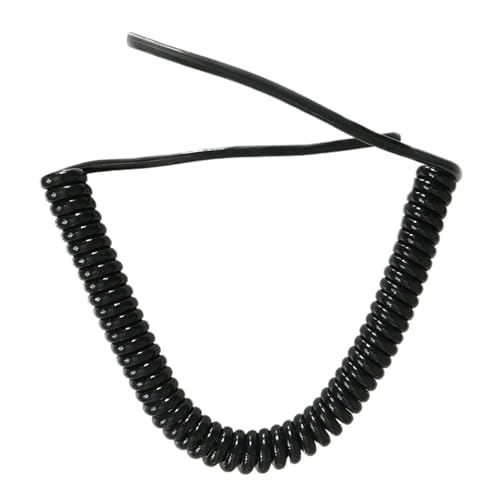 8 Kerne 24AWG Verlängerung Netzwerkkabel Haushaltssensor Spiraldraht Schwarz Teleskopdraht Kabel Federschnur Spiralverlängerung(Strecth 6 meter) von ZHURDFT