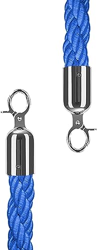 Abspannseil, Seilabsperrung for Leitkegel/Parkplatzabsperrung, 2 Stück hängende Leitpfostenseile mit polierten Haken, 5 Farben zur Auswahl(Blue,300cm/10ft) von ZHURDFT