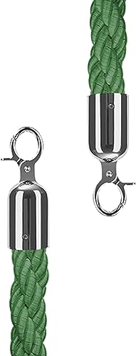 Abspannseil, Seilabsperrung for Leitkegel/Parkplatzabsperrung, 2 Stück hängende Leitpfostenseile mit polierten Haken, 5 Farben zur Auswahl(Green,300cm/10ft) von ZHURDFT