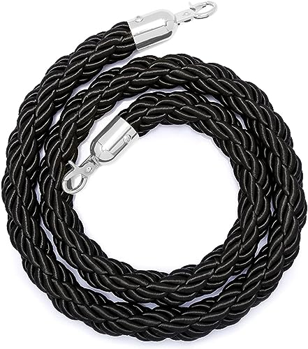 Abspannseil, Seile 32 mm dickes Rungenseil mit Edelstahlhaken(Black,350cm/137.8 in) von ZHURDFT