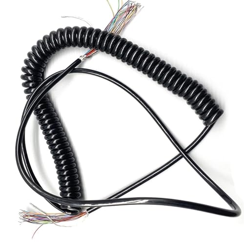 Auto-Heckklappenfeder, elektronischer Draht, Polyurethan-Feder, Handradkabel, dehnungsbeständige Teleskopspule(Stretch 3 4 Meters) von ZHURDFT