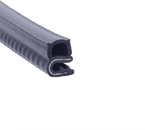 Kantenschutz, Dichtungsstreifen, U-Gummi-Dichtungsstreifen, 3,28 Fuß, schwarze Zierdichtung mit seitlicher Blase for Autos, Boote, LKWs und Heimanwendungen, 17 mm x 12 mm (Größe: 17 m).(14mm x 12mm) von ZHURDFT