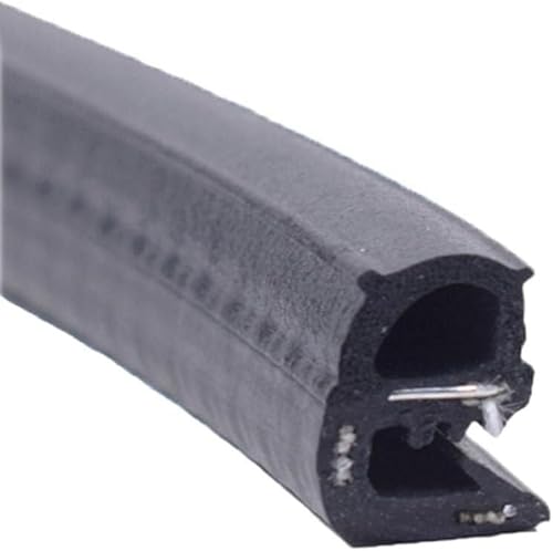 Kantenschutz, Dichtungsstreifen, U-Gummi-Dichtungsstreifen, 3,28 Fuß, schwarze Zierdichtung mit seitlicher Blase for Autos, Boote, LKWs und Heimanwendungen, 17 mm x 12 mm (Größe: 17 m).(17mm x 12mm) von ZHURDFT