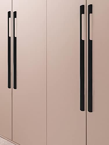 Schrankgriffe, 2 Stück Griffe aus massiver Aluminiumlegierung, Küchenschrankgriffe, schwarzer Griff, Möbelgriffe, Schubladengriffe, bogenförmige Schrankgriffe, Kleiderschrankgriffe(Length: 1200mm(47) von ZHURDFT
