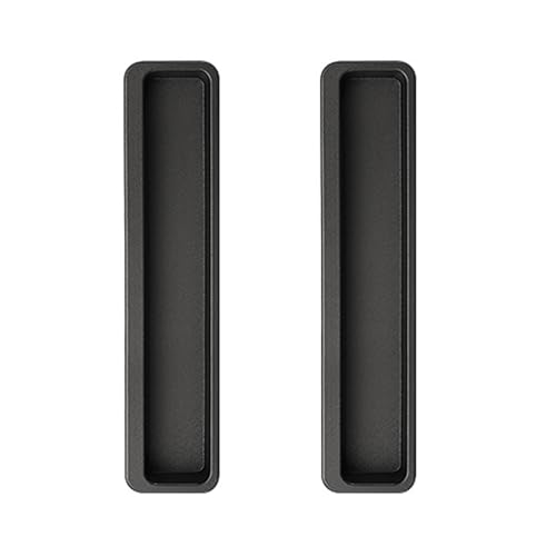 Schrankgriffe, 2 Stück versenkter Schranktürgriff, unsichtbarer, verdeckter Schiebetürgriff, mehrfarbiger Schubladengriff aus Aluminiumlegierung for Schrank, Kleiderschrank, Kommode(Black,143mm) von ZHURDFT