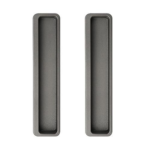Schrankgriffe, 2 Stück versenkter Schranktürgriff, unsichtbarer, verdeckter Schiebetürgriff, mehrfarbiger Schubladengriff aus Aluminiumlegierung for Schrank, Kleiderschrank, Kommode(Gray,175mm) von ZHURDFT