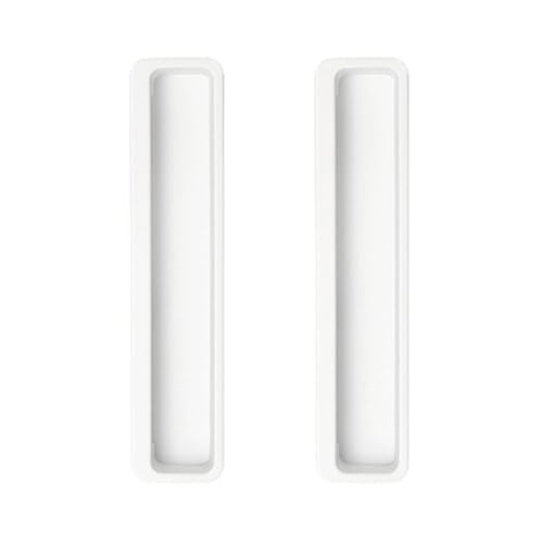 Schrankgriffe, 2 Stück versenkter Schranktürgriff, unsichtbarer, verdeckter Schiebetürgriff, mehrfarbiger Schubladengriff aus Aluminiumlegierung for Schrank, Kleiderschrank, Kommode(White,111mm) von ZHURDFT