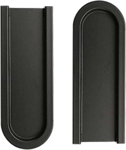 Schrankgriffe, 2 Stück versenkter bündiger Türgriff, mehrfarbige Schubladengriffe, Schiebeschrankgriffe, Schubladenknauf aus Aluminiumlegierung for Kommoden, Schränke, Kleiderschränke(Black,L) von ZHURDFT