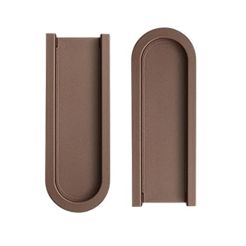 Schrankgriffe, 2 Stück versenkter bündiger Türgriff, mehrfarbige Schubladengriffe, Schiebeschrankgriffe, Schubladenknauf aus Aluminiumlegierung for Kommoden, Schränke, Kleiderschränke(Brown,L) von ZHURDFT