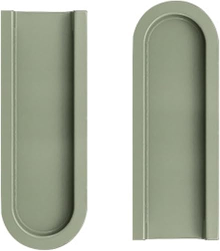 Schrankgriffe, 2 Stück versenkter bündiger Türgriff, mehrfarbige Schubladengriffe, Schiebeschrankgriffe, Schubladenknauf aus Aluminiumlegierung for Kommoden, Schränke, Kleiderschränke(Green,L) von ZHURDFT