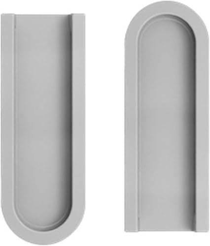 Schrankgriffe, 2 Stück versenkter bündiger Türgriff, mehrfarbige Schubladengriffe, Schiebeschrankgriffe, Schubladenknauf aus Aluminiumlegierung for Kommoden, Schränke, Kleiderschränke(Grey1,L) von ZHURDFT