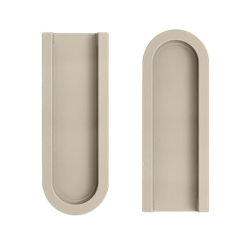 Schrankgriffe, 2 Stück versenkter bündiger Türgriff, mehrfarbige Schubladengriffe, Schiebeschrankgriffe, Schubladenknauf aus Aluminiumlegierung for Kommoden, Schränke, Kleiderschränke(Grey2,L) von ZHURDFT