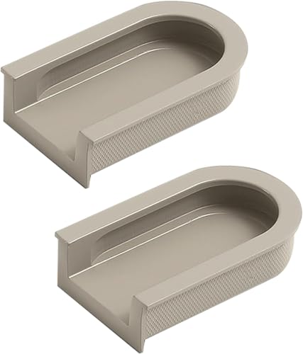 Schrankgriffe, 2 Stück versenkter bündiger Türgriff, mehrfarbige Schubladengriffe, Schiebeschrankgriffe, Schubladenknauf aus Aluminiumlegierung for Kommoden, Schränke, Kleiderschränke(Grey2,S) von ZHURDFT