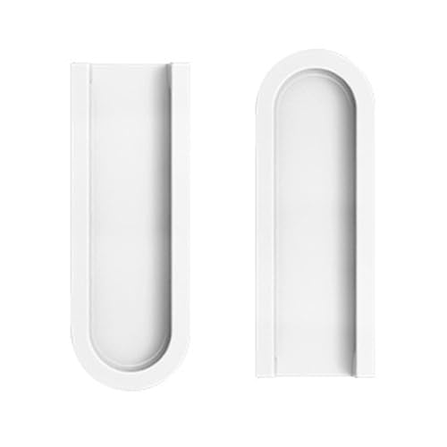 Schrankgriffe, 2 Stück versenkter bündiger Türgriff, mehrfarbige Schubladengriffe, Schiebeschrankgriffe, Schubladenknauf aus Aluminiumlegierung for Kommoden, Schränke, Kleiderschränke(White,L) von ZHURDFT