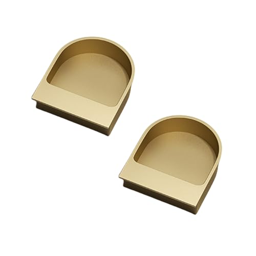 Schrankgriffe, 2 Stück versteckter Schrankgriff, bündige Schiebetürgriffe, quadratische versenkte Schrankgriffe, Schubladenknauf aus Aluminiumlegierung for Kommoden, Schränke, Kleiderschränke(Gold) Schrankgriffe, 2 Stück versteckter Schrankgriff, bündige Schiebetürgriffe, quadratische versenkte Schrankgriffe, Schubladenknauf aus Aluminiumlegierung for Kommoden, Schränke, Kleiderschränke(Gold) von ZHURDFT
