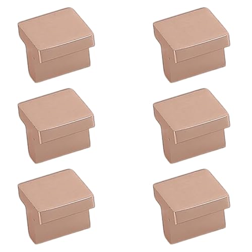 Schrankgriffe, 6 Stück Roségold-Küchenschrankgriffe aus Aluminiumlegierung, langer Griff, Möbelknauf for Kommoden, Schubladen, Kleiderschränke(Single Hole) von ZHURDFT