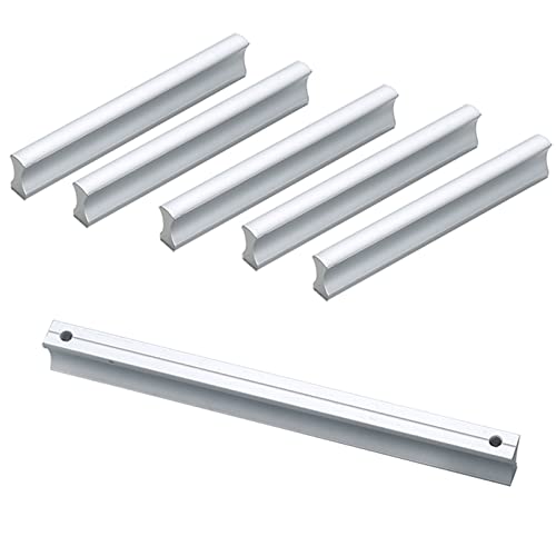 Schrankgriffe, 6 Stück weiße Schrankgriffe, Kleiderschrankgriffe aus Aluminiumlegierung, Küchenschrankbeschläge, Griffe for Kommodenschubladen(Hole centers: 160mm) von ZHURDFT