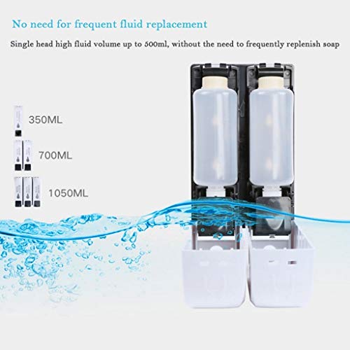 Seifenspender, Seifenspender for die Arbeitsplatte, an der Wand montierte Duschseife, 1050 ml, 35,5 oz, Lotionsspender, Spülmittel for das Badezimmer im Home-Hotel-Stil(1Chamber) von ZHURDFT