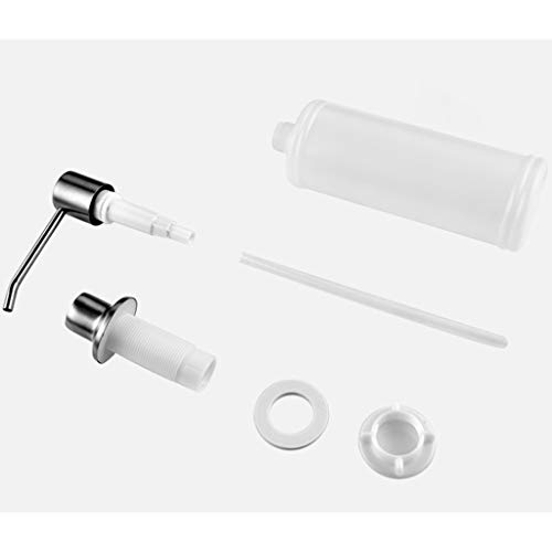 Seifenspender, Seifenspender for die Arbeitsplatte, for Küchenspüle, Edelstahl, 340 ml, 11,5 oz, Spülmittelspender, Seifenpumpe, Seifenflasche, for Zuhause von ZHURDFT