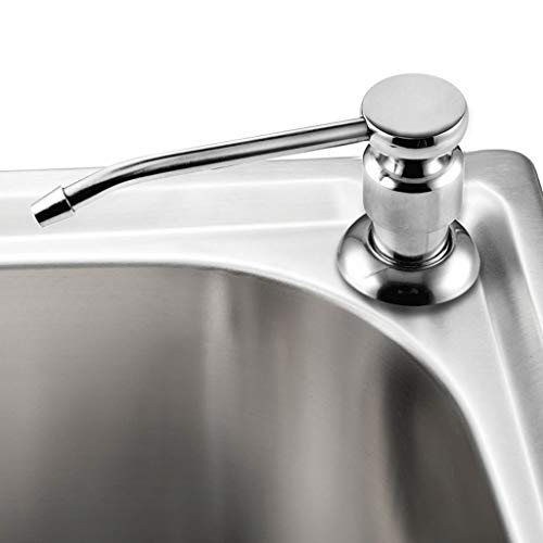Seifenspender, Seifenspender for die Arbeitsplatte, for Küchenspüle, Edelstahl, integriertes Design for, mit Flüssigseifenflasche, 240 ml, 8,1 oz von ZHURDFT
