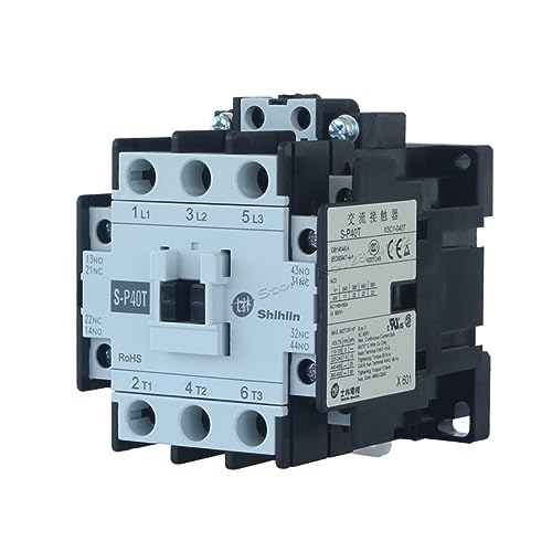 Wechselstromrelais, 40A Ui660V 6kV AC-Schütz AC24V 380V 220V 110V Spulenspannung S-P40T Shihlin Electric Schütze XSC1-040T AC3(Ac 110v) von ZHURDFT