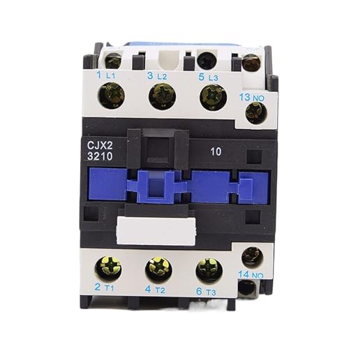 Wechselstromrelais, LC1D AC-Schütz CJX2-3210 32A NO 3-Phasen-Leistungsschütz zur DIN-Schienenmontage 24 V 36 V 110 V 220 V 380 V(Ac24v) von ZHURDFT
