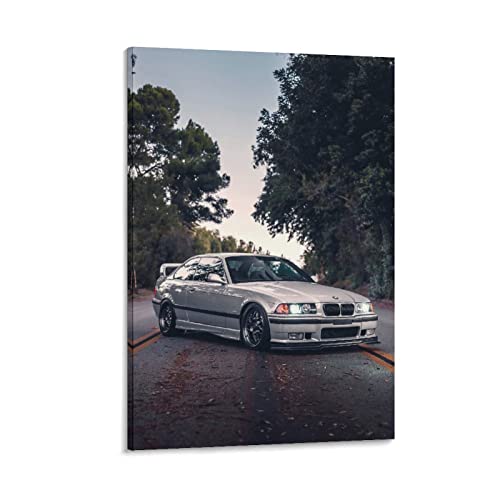 ZHUTOU Auto-Poster BMW E36 M3, Leinwand-Kunst, Poster und Wandkunst, Kunstdruck, modernes Familien-Schlafzimmer, Deko-Poster, 30 x 45 cm von ZHUTOU
