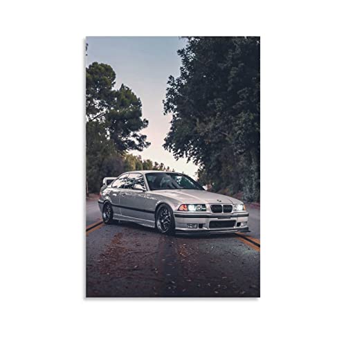 ZHUTOU Auto-Poster BMW E36 M3, Leinwand-Kunst, Poster und Wandkunst, Kunstdruck, modernes Familien-Schlafzimmer, Deko-Poster, 40 x 60 cm von ZHUTOU