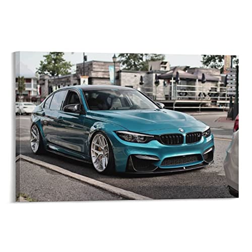 Auto-Poster, Motiv: BMW F80 M3, Leinwand-Kunst-Poster und Wandkunst, Bild, modernes Familien-Schlafzimmer, Dekor-Poster, 20 x 30 cm von ZHUTOU