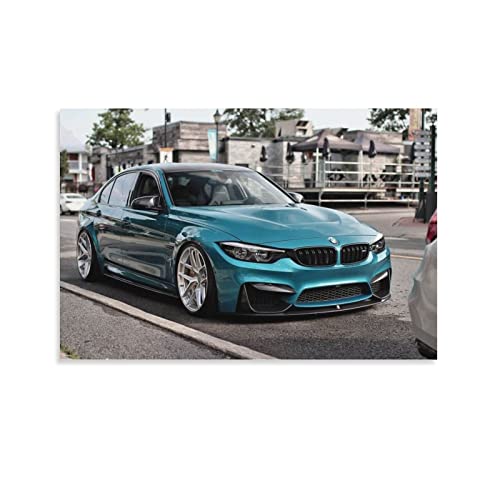 Auto-Poster, Motiv: BMW F80 M3, dekoratives Gemälde, Leinwand, Wandkunst, Wohnzimmer, Poster, Schlafzimmer, 40 x 60 cm von ZHUTOU