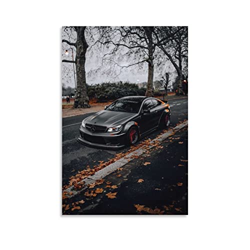 ZHUTOU Auto-Poster, rotes Mercedes Benz C63 Amg Poster, dekoratives Gemälde, Leinwand, Wandkunst, Wohnzimmer, Poster, Schlafzimmer, Gemälde, 50 x 75 cm von ZHUTOU